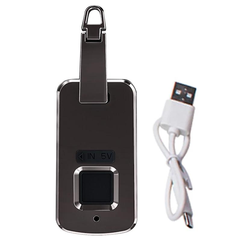 918A Fingerprint Padlock Anti-Theft Travel Case Padlock USB Recharge Long Standby for Girl Women Handbag Luggage Bac